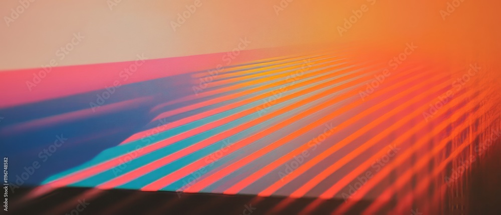 Poster creative crayon art featuring masking tape and geometric patterns with vibrant colors and clean line