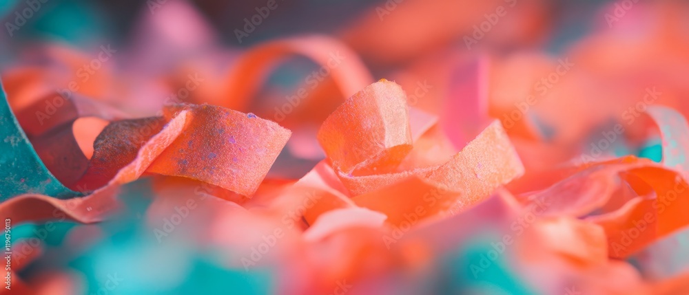 Poster brightly colored crayon shavings create vibrant curls on a textured surface