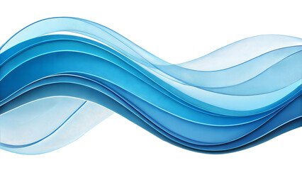 Obraz premium Flowing abstract blue waves design, representing fluidity and movement, suitable for backgrounds. 
