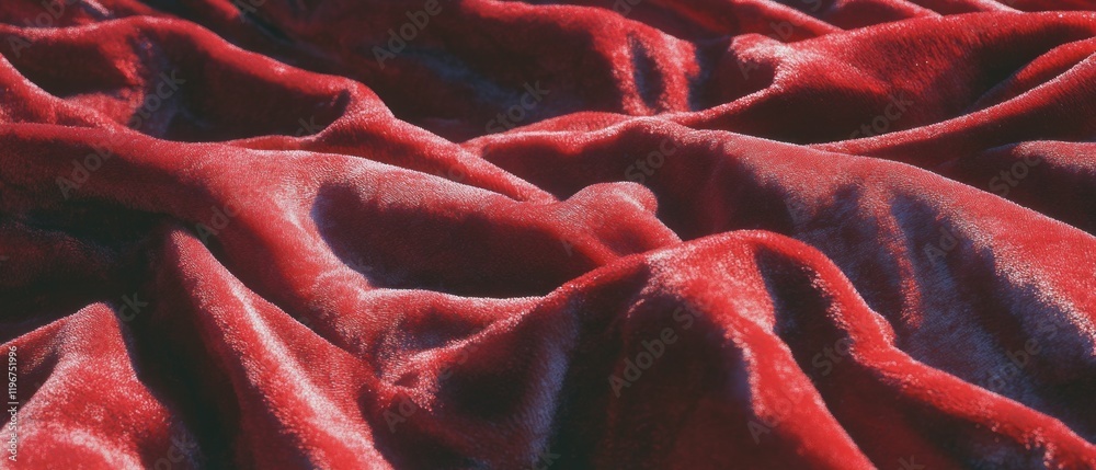 Poster crushed velvet fabric displaying deep shadows and rich hues for elegant decor and design