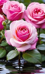 Flower pink rose, Beautiful Pink flowers background, Rose flower