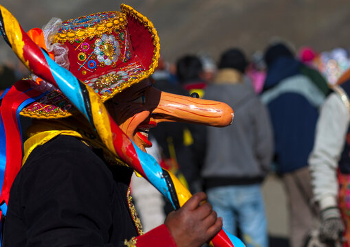 Auqa Chileno With Long Nose, Qoyllur Riti Festival, Peru