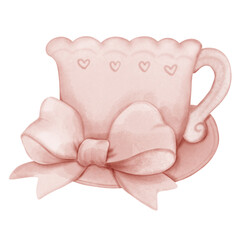 Elegant tea cup - hand drawn - no AI generated 