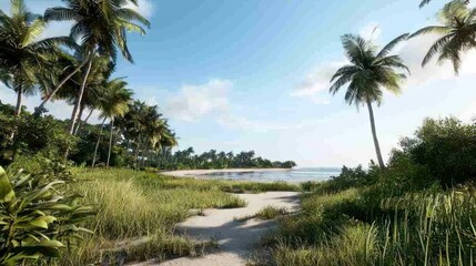Obraz premium Tropical Beach Path