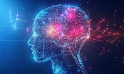 Abstract technology lines background with smart and futuristic, intelligent communication network concept of future connected technology,