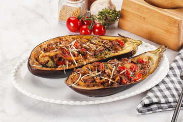 Baked eggplant with minced meat