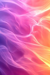 Obraz premium Abstract soft peach lavender gradient background, neon reflections texture social media cover, high-contrast lighting, Generative AI