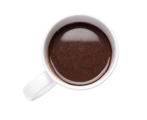 cup of black coffee isolated