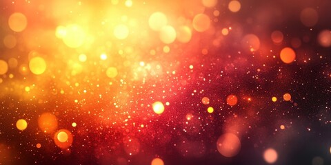 Abstract vibrant red yellow glowing background, neon reflections texture album artwork, copy space provided, Generative AI