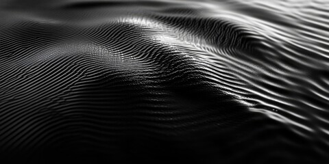 Black and white image of water with a lot of dots. The water appears to be very calm and peaceful