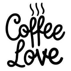 Cute lettering "Coffee love" vector