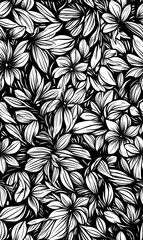 Creative Seamless Pattern 2D Doodle Floral Illustrations for wallpaper, card, tile.