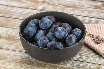 Fresh raw sweet juicy plum