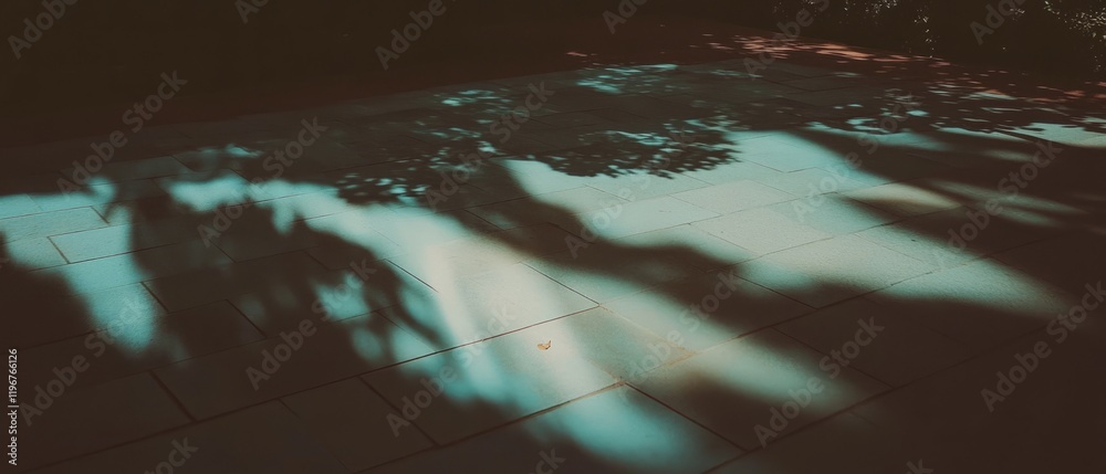 Poster shadows created by clouds on ground during daytime with beautiful lighting effects