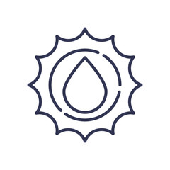 Sun and water droplet symbolize sustainable energy and growth for a BrightFuture.