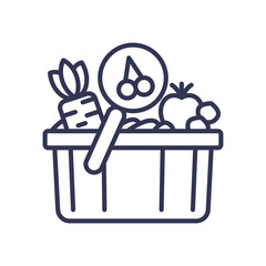 Basket of fruits and vegetables symbolizing healthy choices and nutrition.