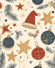 Luxurious Christmas and Holiday Promotion Banner with Elegant Ornaments, for Tags, Posters, and Banners with Ample Space for Custom Text Overlay