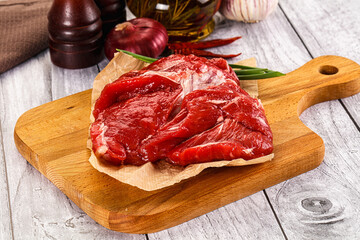 Raw beef meat for cooking
