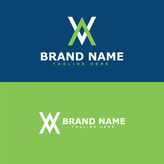 Creative vector logos with the letter AV or VA  graphic design element