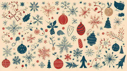 Luxurious Christmas and Holiday Promotion Banner with Elegant Ornaments, for Tags, Posters, and Banners with Ample Space for Custom Text Overlay