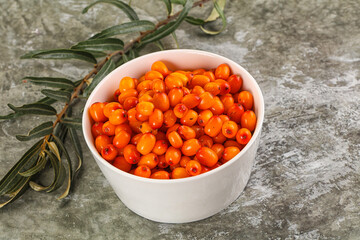 Natural organic ripe sweet buckthorn