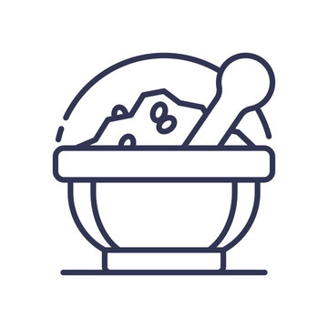 recommend clip art: Mortar and pestle symbolizing traditional processing methods.
