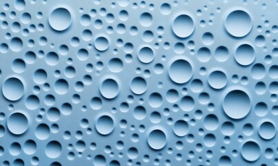 close up view of textured surface with soft blue background, featuring pattern of small, round indentations that create modern and tech inspired aesthetic