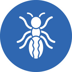 Ant glyph circle icon
