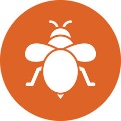Bumblebee glyph circle icon