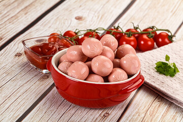 Dietary baby mini sausages for kids