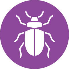 June Bug glyph circle icon