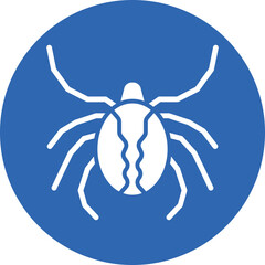 Ticks glyph circle icon