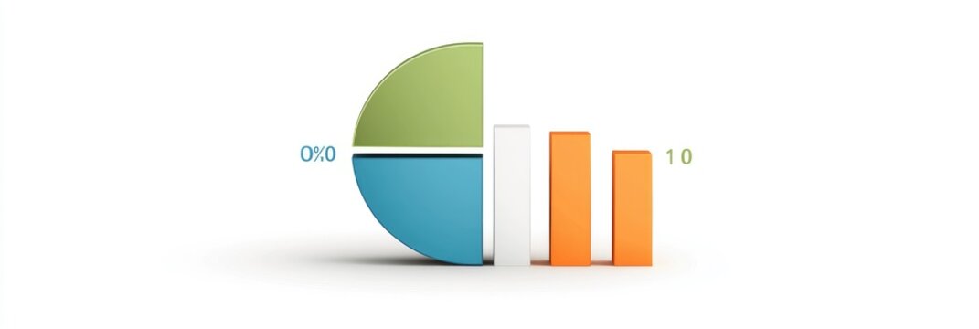 A pie chart is shown with three different colored sections