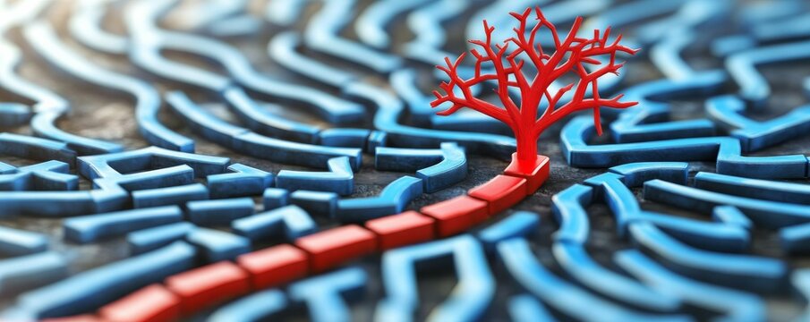 bad complex messy management or organization, chaotic decision tree, complicated business process