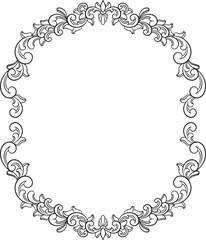 Border Ornament Vintage Floral Simple Vector wedding