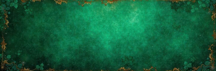 Fototapeta premium Elegant dark emerald backdrop, vintage grunge border, luxury, abstract