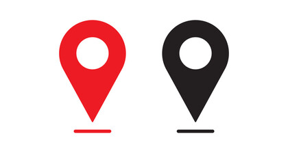Fototapeta premium a collection of location or map pin symbols