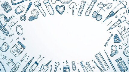 Fototapeta premium Colorful Circle of Professional Hairdressing Tools Including Scissors Combs Brushes and Hairdryer