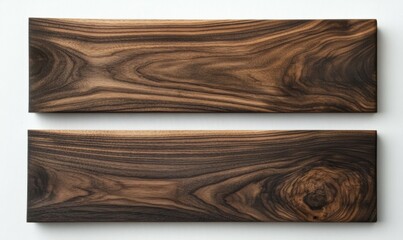 Black walnut wood texture from two boards oil finished