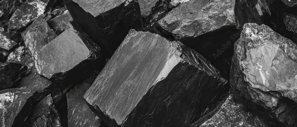 Poster Dark charcoal texture creates an artistic expression with depth and subtlety in black hues