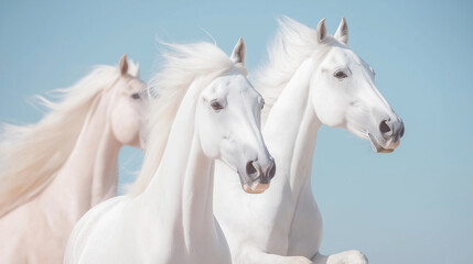 Obraz premium Close up shot of beautiful graceful horse