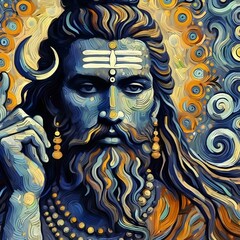 Naklejka premium the magnificent god Shiva 45