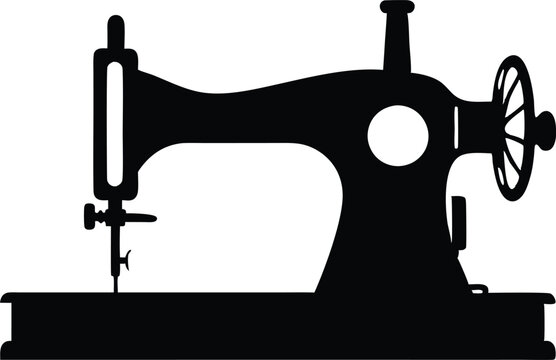 recommend clip art: Sewing machine silhouette vector, sewing machine icon vector