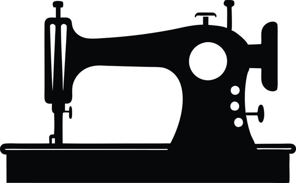 recommend clip art: Sewing machine silhouette vector, sewing machine icon vector