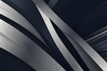 Luxury navy and silver lines combinations background design. Generative AI