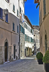 Cortona, strade, case e palazzi del centro storico - Arezzo, Toscana
