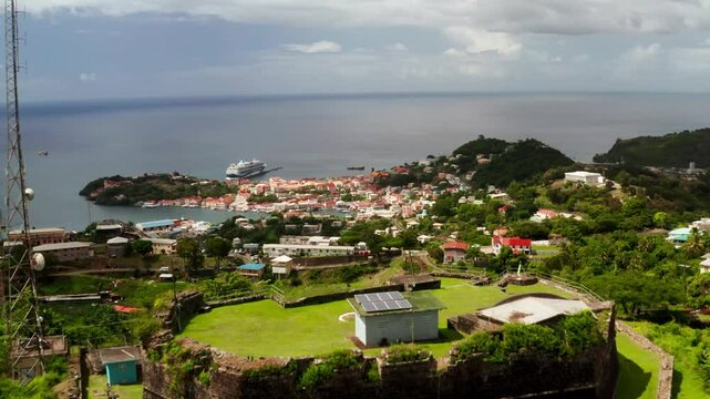 Aerial Of St George Fort in Grenada