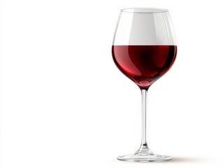 Elegant glass of red wine against a clean background emphasizing sophistication and taste for premium beverage advertisements and wine related campaigns