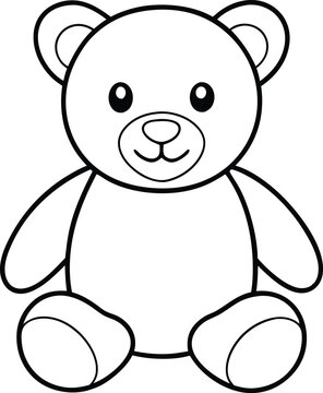 recommend clip art: Teddy bear line art vector, Cute teddy bear outline icon