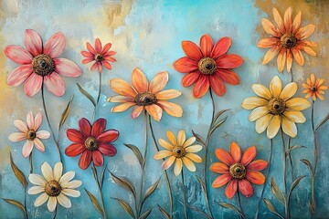 Vibrant Wildflower Bouquet in Earthenware Vase